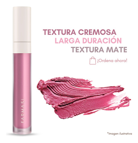 Labial Líquido Mate Farmasi - Larga Duración Y Color Intenso 19 Tongue Tied
