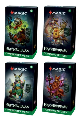 Bloomburrow Commander Deck Bundle 4 Cubiertas Magic The Gath Nombre De La Carta Intercambiable Idioma
