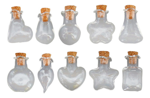 Botella De Cristal Wish Con Forma Diferente, 10 Botellas De