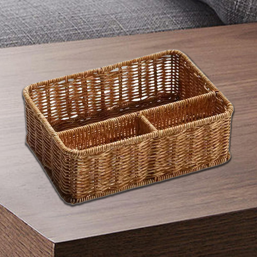 Cesta De Almacenamiento Con 3 Compartimentos, 22x18x8cm