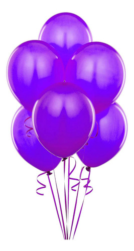 Globos Violeta Perlado  Cumpleaños X 20u