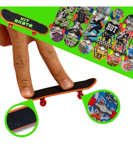 Kit 4 Skate De Dedo Mini Fingerboard C/ Acessórios Tech Deck