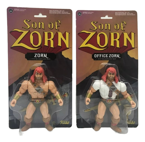 Dos Figuras Funko Son Of Zorn He-man Parodia 14cm Alto
