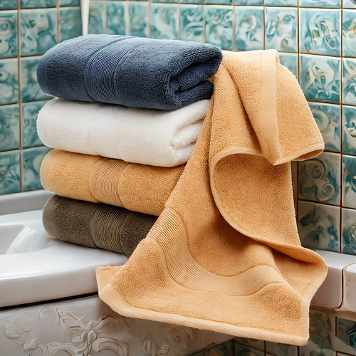 Qy Toalla Facial Algodón Gruesa Absorbente Suave Hotel Hogar