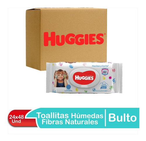 Imagen 1 de 4 de Toallitas Húmedas Para Manitos Y Caritas Huggies Bulto 24x48