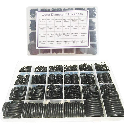 740 Piezas Juego De Anillos De Goma Kit Surtido De Anillos