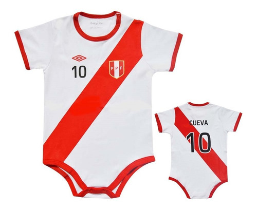 Body Futbol Para Bebé Camiseta Peru Mundial - Pima 