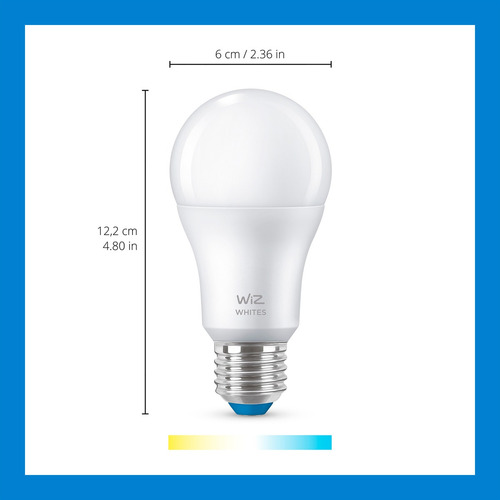 Imagen 3 de 10 de Foco Led Inteligente Wifi Wiz Cálida/fría 9w E27