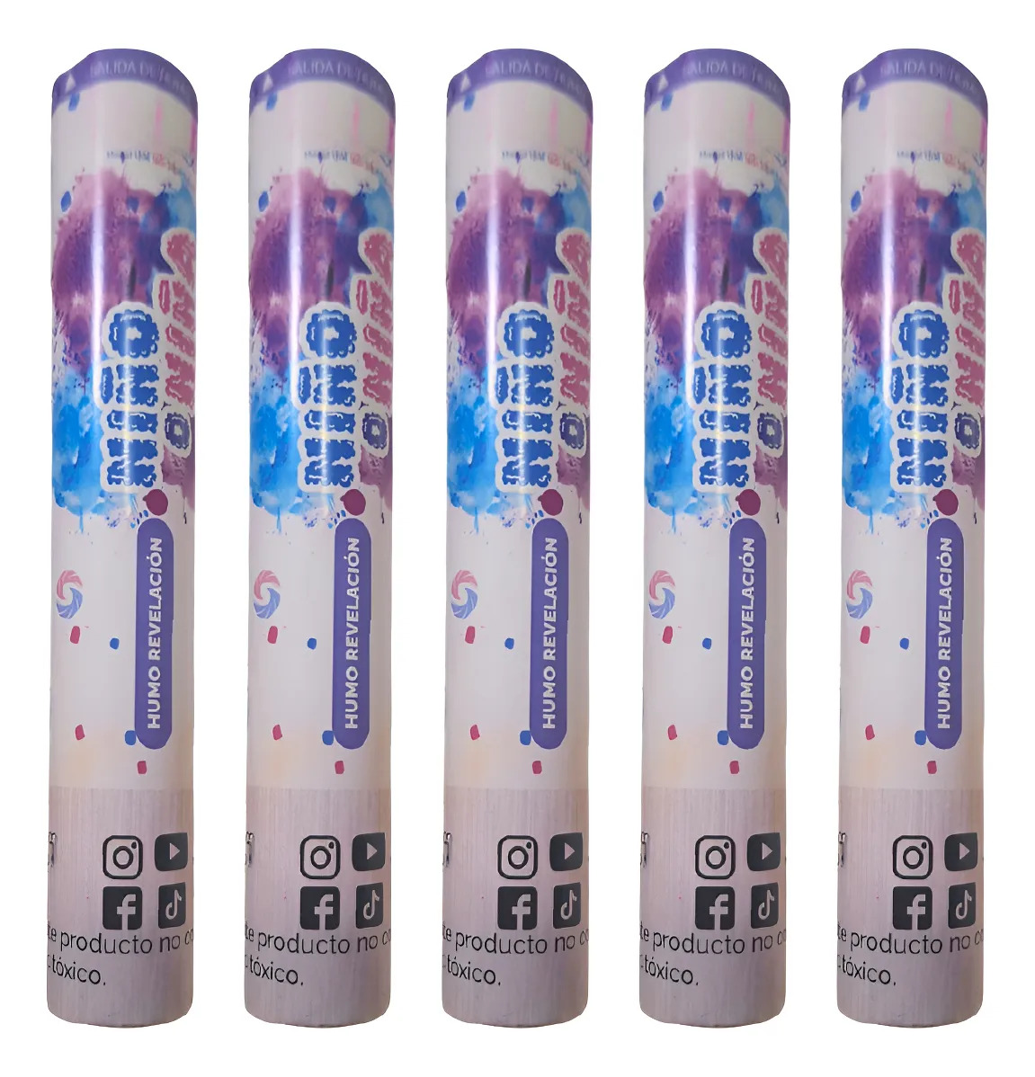Bomba De Humo Electrónica Revelación De Género Baby 5 Pz Color Rosa