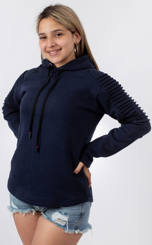 Imagen 3 de 10 de Maxibuzo Hoodie Mujer Buzo Con Capucha No Canguro Cabron A21