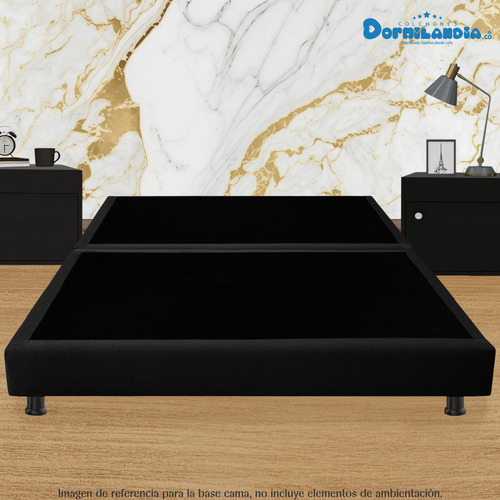 Base Cama Dividida 140 X 190 Dormilandia Color Negro