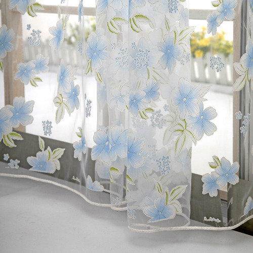 Cortina Transparente En Forma De Flor En D Para Ventana, Cen