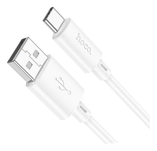 Cable Hoco X88 Gratified Usb A Tipo C 1m Blanco