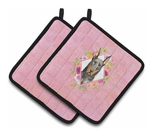 Caroline's Treasures Ck4241pthd Doberman Pinsher Pink Flower