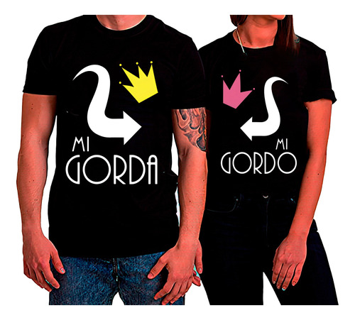 Polera Duo Parejas Día De Los Enamorados Mi Gordo 093