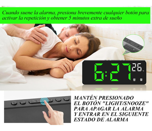 Reloj Electrónico Multifuncional Con Termómetro Y Alarma
