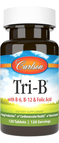 Complejo De Vitamina B6,b12,ácido Fólico Carlson 120 Tableta