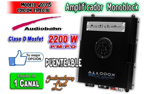 Imagen 7 de 7 de Amplificador Clase D Marca Audiobahn Estable A 1 Ohm Xaris .