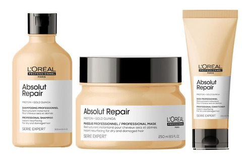 Pack Loreal Pro Absolut Repair Shampoo + Aco + Mascara