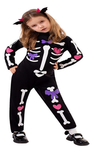 Fwefww Halloween Scary Esqueleto Cos Traje Niños Cosplay