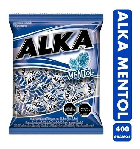 Caramelo Tradicional Alka Mentol (bolsa De 400gr)