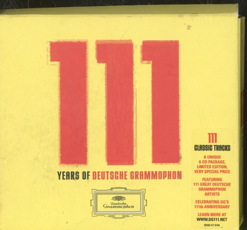 Cd: 111 Años De Deutsche Grammophon: 111 Temas Clásicos