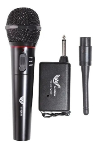 Microfone Profissional Sem Fio Dinâmico Altomex M-996w Cor Preto