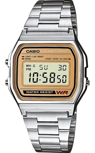 Reloj Casio Vintage A158 Unisex 9c Acero *watchsalas* Full