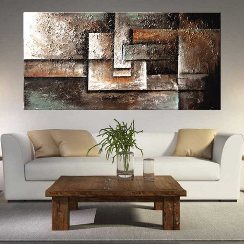 Quadro Pintura Tela Abstrato Moderno Cod 2028 Cor Conforme a foto Cor da armação 80cm (A) x 160cm (L)