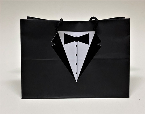 Bolsa Clásica Premium Negra Smoking Padre 18x25x18cm (x50u)