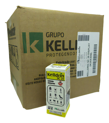 Kelldrin Sc 25 30ml 50 Un. Mata Baratas Escorpiões Aranhas