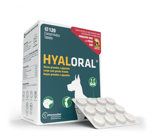 Hyaloral - Razas Grandes Y Gigantes - 120 Comprimidos