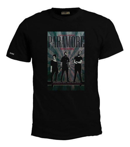 Camiseta Paramore Live Nation Presents With Kitten Banda Bto