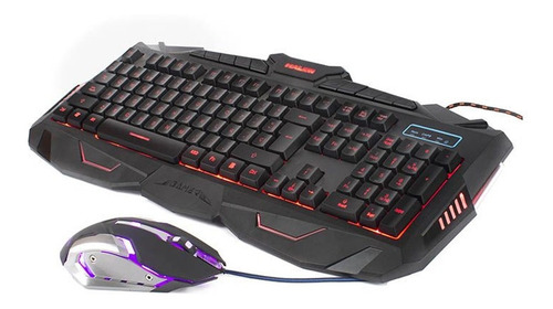 Kit Teclado Y Mouse Gamer Halion Draco Ha-518c Led Envios