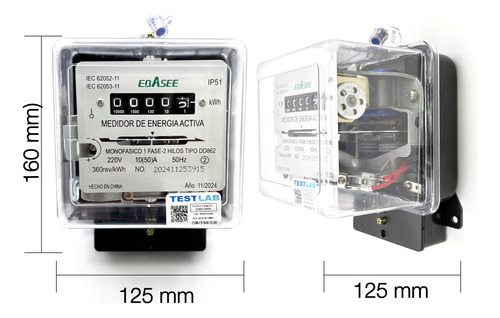 Medidor Magnetico Monofásico Ebasee 10(50)a Certificado