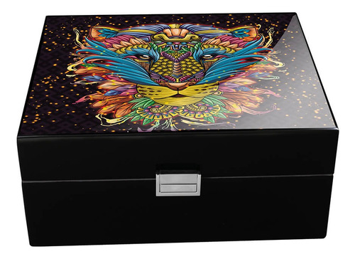 Humidor Para 50 Puros Negro Talento Mex Jaguar Fpl Hm D 04