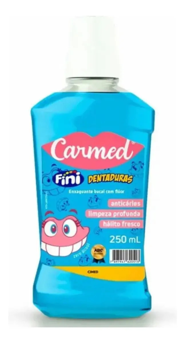Enxaguante Bucal Carmed Fini Dentadura 250ml