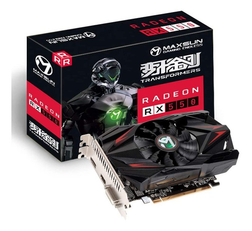 Tarjeta Gráfica Maxsun, Amd Rx 550, 4gb Gddr5, Pcie 3.0