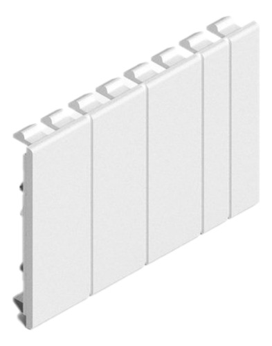 Tapa Ciega Obtura Para Modulo Din 4 Polos Plastica Genrod Color Blanco