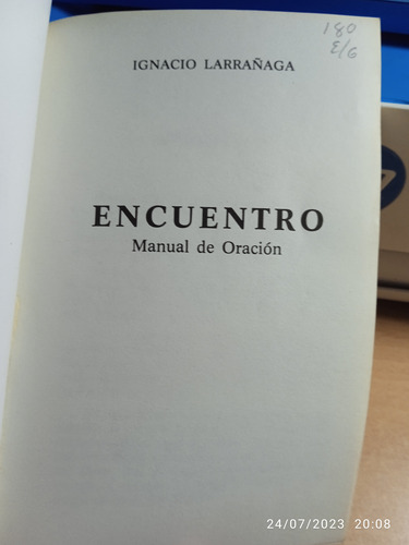 Encuentro. ( Manual De Oración) (Usado)