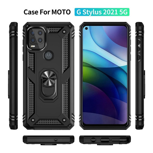 Estuche Antichoque Armor Ring Para Motorola Moto G Stylus 5g