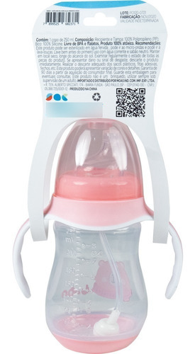 Imagem 5 de 6 de Copo 250ml C/alça Ursinho - Rosa