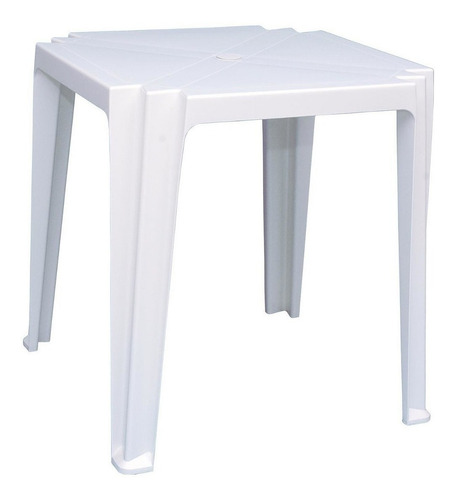 Mesa De Plastico Quadrada Truco Branca C/ 4 Cadeiras