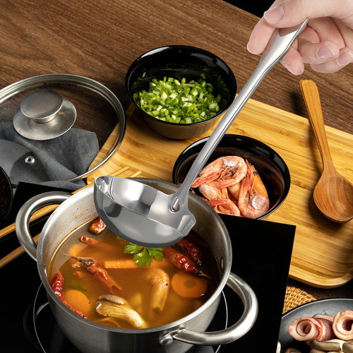 Cucharón Hondo Para Servir Salsa, Cuchara De Acero Inoxidabl
