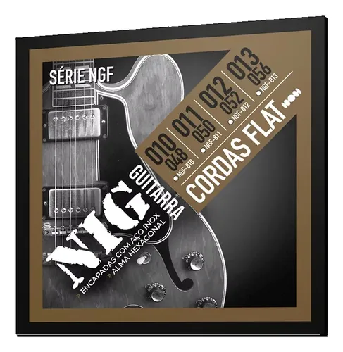 Encordoamento Para Guitarra Nig Ngf811 Flat Wound .012 /.052