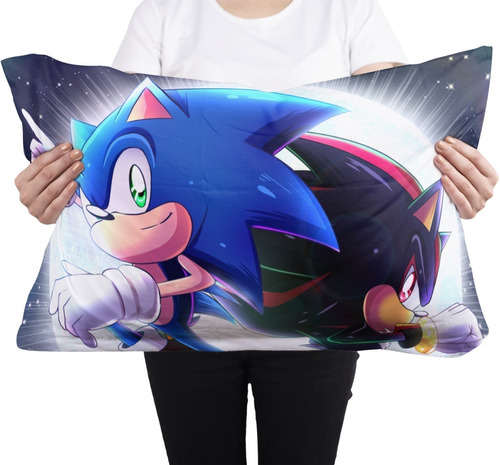 Cojin Decorativo Videojuego Sonic Sega Luna Noche Art