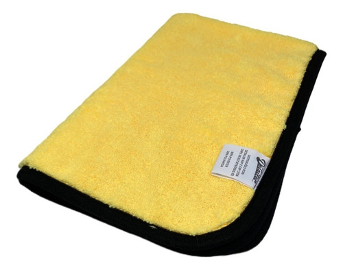 Toalha De Microfibra 380gsm 40x60 Detailer Super Macia Cor Amarelo E Preto