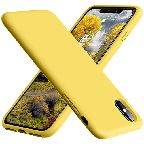Funda Para iPhone XS Max Amarillo Delgada Silicon Liquido