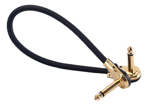 Cable Patch Para Guitarra 33cm Corto En Doble Ángulo