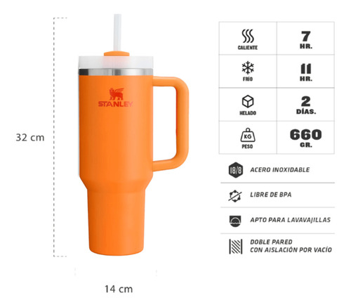 Vaso Quencher 1.18 Litros Vaso Térmico Stanley Goldenrod